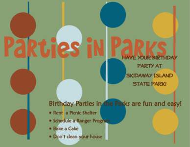 Parties in Parks  Have your Birthday Party at Skidaway Island State Park!