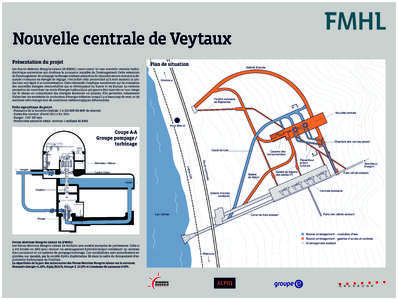 Nouvelle centrale de Veytaux Présentation du projet Plan de situation  Les Forces Motrices Hongrin-Léman SA (FMHL) construisent ici une nouvelle centrale hydroélectrique souterraine qui doublera la puissance installé