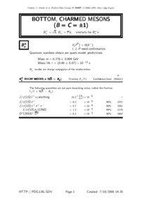 Particle physics / D meson / J/ψ meson / Quark / CLEO / B meson / Mesons / Physics / Matter