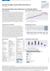 Aktienfonds  ACATIS GLOBAL VALUE TOTAL RETURN UI STAND: Aktienfonds Global, aktive Allokation mit Overlay, offensiv