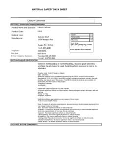 MATERIAL SAFETY DATA SHEET  Calcium Carbonate SECTION 1 . Product and Company Idenfication  Product Name and Synonym: