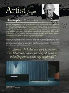 Christopher Pratt – Artist  Ned Pratt Photo Artist profile Fig. 1 Christopher Pratt