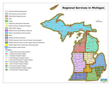 Regional Services in Michigan DEQ Brownfield Redevelopment DHS Business Service Centers KEWEENAW