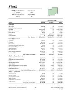 Stark 2006 Population Estimate 380,575 County Seat Canton