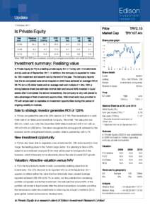 Investment / Financial markets / Private equity / Corporate finance / Equity securities / Rate of return / Investment banking