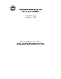 International Monetary Fund / International development / Inflation / Monetary policy / Balance of trade / Euro / Gross domestic product / Economy of the United States / Monetarism / Economics / International economics / National accounts