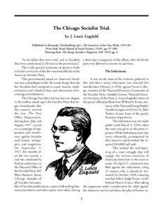 1  The Chicago Socialist Trial