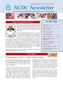 October-December[removed]Volume 2, Issue 4 NCDC Newsletter Quarterly Newsletter from the National Centre for Disease Control (NCDC)