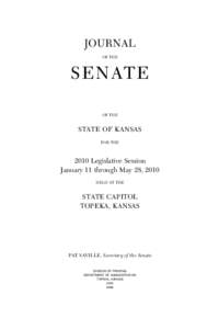 JOURNAL OF THE SENATE OF THE