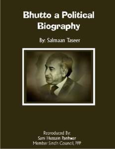 Bhutto a Political Biography