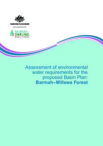 Assessment of environmental water requirements for the proposed Basin Plan
