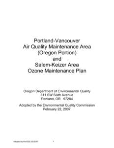 Portland Salem Ozone SIP Finaldoc