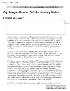 DOCID: [removed]Cryptologic Almanac 50 th Anniversary Series