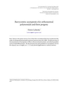 Aux frontières de la physique mathématique. « Un hommage à l’occasion du e anniversaire de Barry Simon »  août— septembre  Frontiers in Mathematical Physics. “In honour of Barry Sim