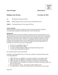 Agenda Item VII.A. State of Oregon  Board memo