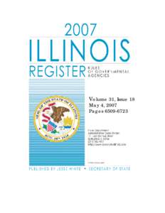 Volume 31, Issue 18 May 4, 2007 Pages[removed] TABLE OF CONTENTS May 04, 2007 Volume 31, Issue 18