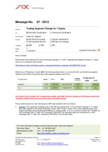 SWX Europe / Financial system / SIX / Berne eXchange / Swiss International Air Lines / Swiss Market Index / Economy of Europe / SIX Swiss Exchange / Financial economics