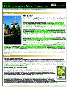 June 8, 2010  USF Executive News Summary RSS | Feedback | Search