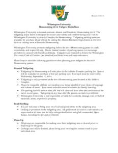 Microsoft Word - Homecoming 2014 Tailgating Guidelines-1.docx