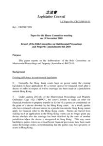 立法會 Legislative Council LC Paper No. CB[removed]Ref. : CB2/BC[removed]Paper for the House Committee meeting