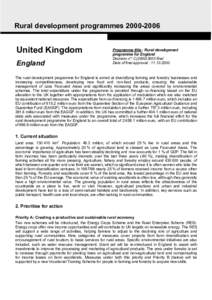 Rural development programmes[removed]United Kingdom England  Programme title : Rural development