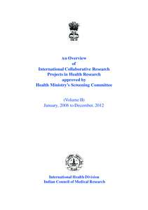 An Overview  of International Collaborative Research Projects in Health Research approved by