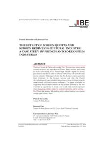 Journal of International Business and Economy[removed]): [removed]pages)  JIBE Journal of International Business and Economy