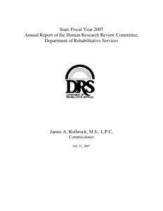 Microsoft Word - SFY2007 HRRC annual report final.doc