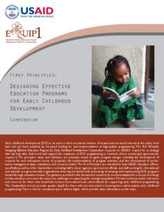 First Principles:  Designing Effective Education Programs for Early Childhood Development
