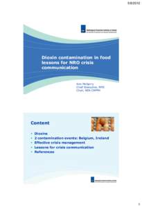 [removed]Dioxin contamination in food lessons for NRO crisis communication