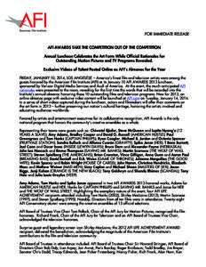 American Film Institute / Cinema of Australia / Television in Australia / Australian Film Institute / AFI Life Achievement Award / AFI / Tom Hanks / AACTA Awards / Martin Scorsese / Cinema of the United States / Film / American film directors