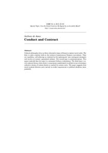 RMM Vol. 4, 2013, 53–60 Special Topic: Can the Social Contract Be Signed by an Invisible Hand? http://www.rmm-journal.de/ Anthony de Jasay