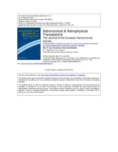 This article was downloaded by:[Bochkarev, N.] On: 7 December 2007 Access Details: [subscription numberPublisher: Taylor & Francis Informa Ltd Registered in England and Wales Registered Number: Regist