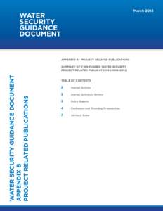 Aquatic ecology / Water management / Security / Emergency management / Risk / Canadian Water Network / Water resources / Drinking water / Food security / Water / Matter / Soft matter