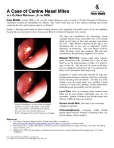 Microsoft WordCase Report Canine Nasal Mites.doc