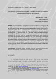 Revista Ética e Filosofia Política – Nº 16 –Volume 1 – junho deCOMUNIDADES ATINGIDAS POR MINERAÇÃO E VIOLAÇÃO DOS DIREITOS HUMANOS: CENÁRIOS EM CONCEIÇÃO DO MATO DENTRO Denise de Castro PEREIRA 1 L