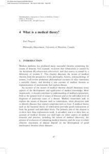 File: {Elsevier}Paton/Pageproofs/3d/N51806-CH004.3d Creator: saravanan/cipl-u1-3b2-10.unit1.cepha.net Date/Time: :30pm Page: Multidisciplinary Approaches to Theory in Medicine, Volume 3