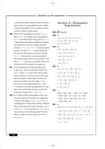 ANSWERS & EXPLANATIONS   none of these systems span the entire Cartesian plane. In fact, it is impossible for such a system of linear inequalities to have a solution set that spans the entire Cartesian plane.