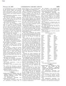 February 24, 2000  to be followed by a vote on Calendar No. 409, George Daniels to be a United States District Judge, and following those back-to-back votes, the President be notified of the Senate’s action