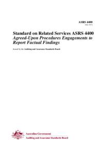 Jul13 Standard on Related Services ASRS 4400