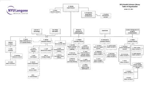 NYU Health Sciences Library Table of Organization N. Rambo Chair/Director