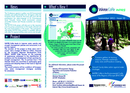 News  Project WATER CoRe leads to improve water scarcity and drought management policies and instruments in all partner regions.
