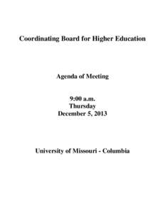 Coordinating Board for Higher Education