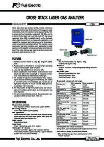 CRoss stACK LAseR GAs AnALYZeR DATA	SHEET ZSS  Cross	 stack	 laser	 gas	 analyzer	 (ZSS)	 provides	 continuous