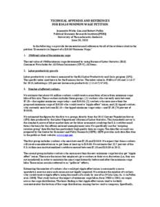 TECHNICAL APPENDIX AND REFERENCES FOR $10.50 MINIMUM WAGE PETITION Jeannette Wicks-Lim and Robert Pollin Political Economy Research Institute (PERI) University of Massachusetts-Amherst June 20, 2013