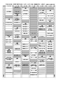 平成25年度 年間行事予定表 （10月～３月）生徒・保護者用4．24発行 日 曜  １０ 月