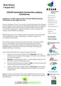 2012 Sustainable Communities Judging Press Release.pub