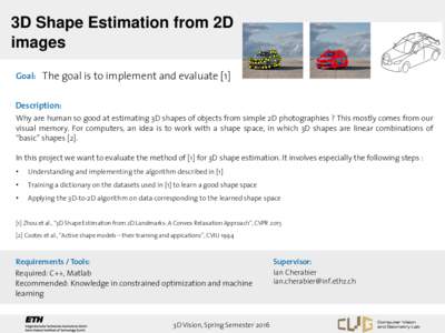 Computer vision / Active shape model / Vision / Mathematical optimization / 3D modeling