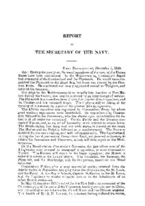 REPORT OF THE SECRETARY- OF TIHE NAVY. NAVy DEPARTMIENT, Decem7iber 1, 1845. SIR: DUrino the past year, the usual squadrons of the navy of the United
