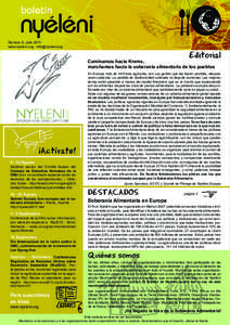 Número 5, Julio 2011 www.nyeleni.org - [removed] Editorial  Caminamos hacia Krems,
